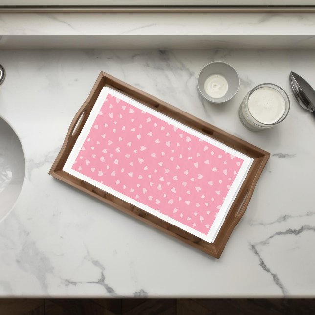 Serviette En Papier Watercolor Valentine Hearts Paper Guest Towels (Créateur téléchargé)