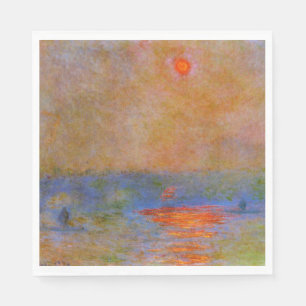 Serviette En Papier Waterloo Bridge, Sunlight in the Fog,