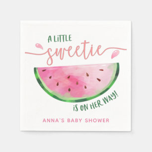 Serviette En Papier Watermelon Un petit Sweetie est sur le chemin