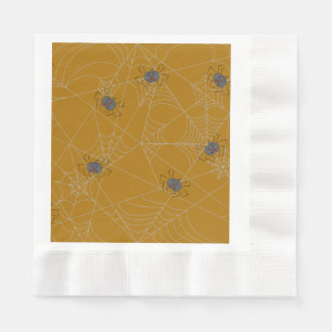 Serviette En Papier Web et citrouilles d'araignées d'Halloween