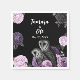 Serviette En Papier Wedding de Gothic Owls