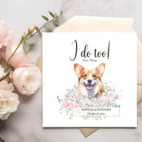 Welsh Corgi Chien Mariage Cocktail Napkins