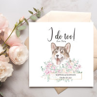 Welsh Corgi Chien Mariage Cocktail Napkins