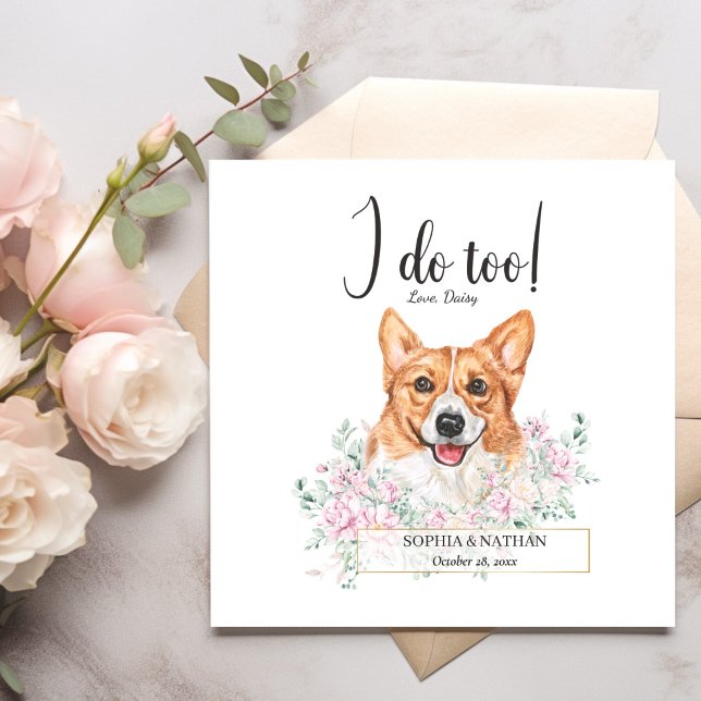 Serviette En Papier Welsh Corgi Chien Mariage Cocktail Napkins (Créateur téléchargé)