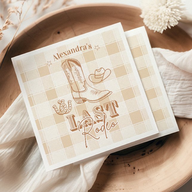 Serviette En Papier Western Dernier Rodeo Bachelorette Party (Créateur téléchargé)