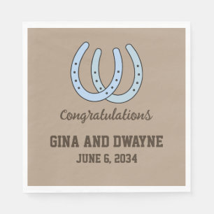 Serviette En Papier Western Horseshoe Mariage serviettes personnalisée