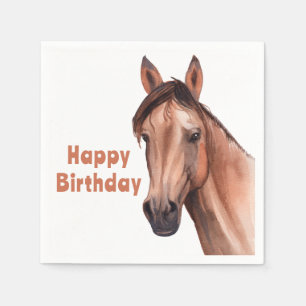 Serviette En Papier Western Mariage Horse Rustique Pays équestre
