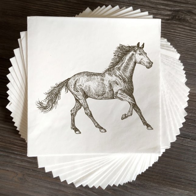 Serviette En Papier Western Mariage Horse Rustique Pays équestre (Créateur téléchargé)