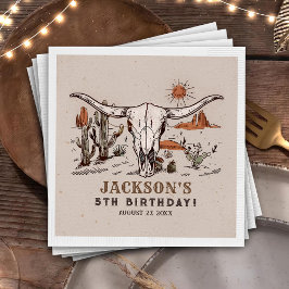 Serviette En Papier Western Wild West Cowboy Anniversaire Napkin