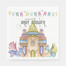 Serviette En Papier Whimsal Fairytale Baby shower Dragon