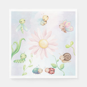 Serviette En Papier Whimsical A Little Log Rainbow