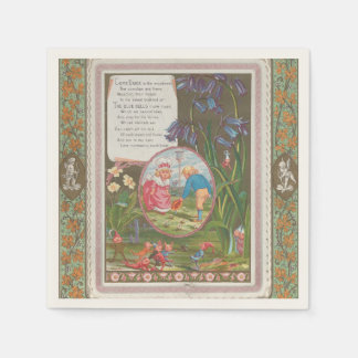 Serviette En Papier Whimsical Cute Antique Valentine, Kate Greenway
