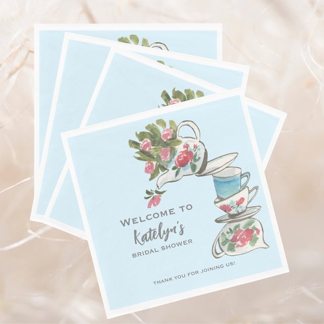 Serviette En Papier Whimsical Fête des mariées Tea Party (Créateur téléchargé)