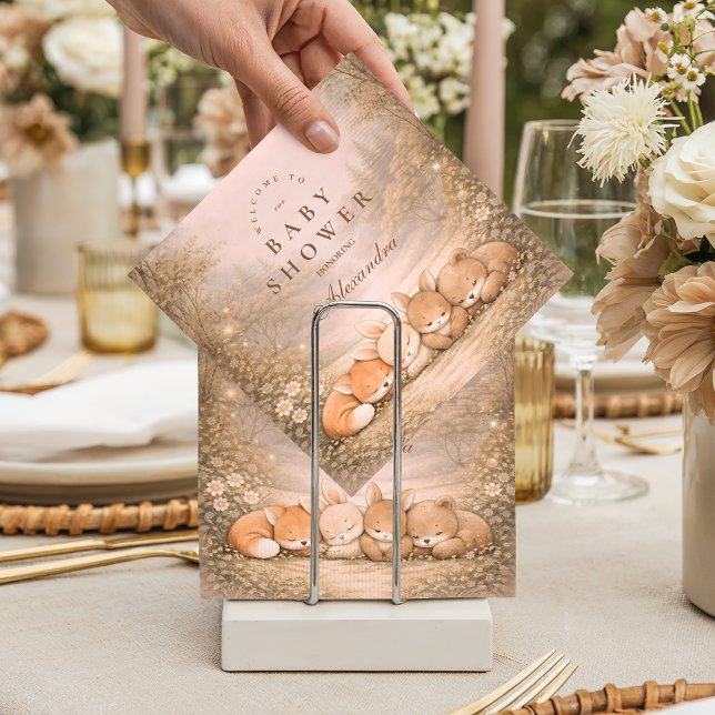 Serviette En Papier Whimsical Forest Friends Baby Shower (Créateur téléchargé)