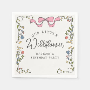 Serviette En Papier Whimsical Garden Party Floral Doodday