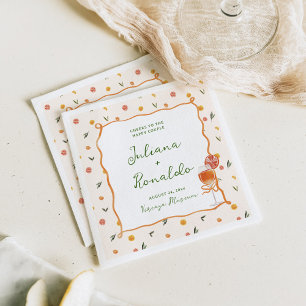 Serviette En Papier Whimsical Italien Citrus Mariage
