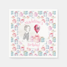 Whimsical mignonne fille 1er anniversaire Balloon