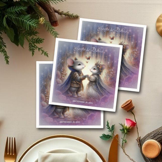 Serviette En Papier Whimsical Renaissance Fairytale Mariage (Créateur téléchargé)