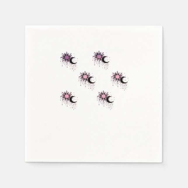 Serviette En Papier Whimsigoth Sun Moon Witchy (Devant)