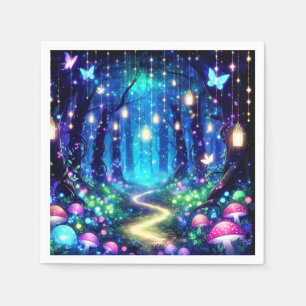 Serviette En Papier Whimsy Elegant Baby shower forestier enchanté
