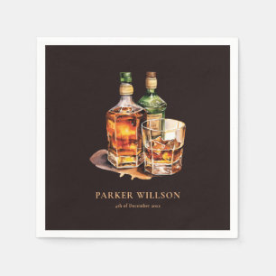 Serviette En Papier Whisky Homme's Birthday Personnalisé