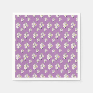 Serviette En Papier White Lilies Elegant