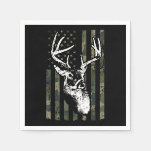 Serviette En Papier Whitetail Buck Deer Hunting USA Camouflage Amériqu