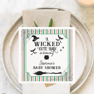 Serviette En Papier Wicked Cute Baby organise une baby shower Hallowee