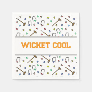 Serviette En Papier Wicket Cool Croquet Anniversaire Mignonne Garden P