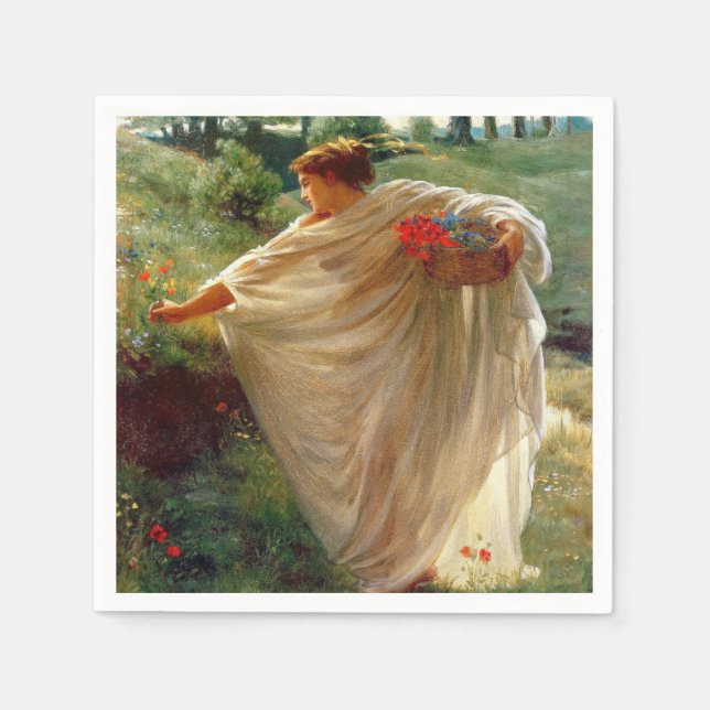 Serviette En Papier Wild Blossoms (par Edward Poynter) (Devant)