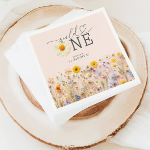 Serviette En Papier Wild One Girl 1st Birthday Fleur sauvage