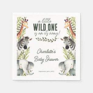 Serviette En Papier Wild One Safari Animaux Baby shower garçon