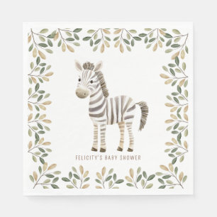 Serviette En Papier Wild One Safari Animaux Baby shower neutre