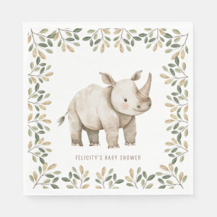 Serviette En Papier Wild One Safari Animaux Baby shower neutre