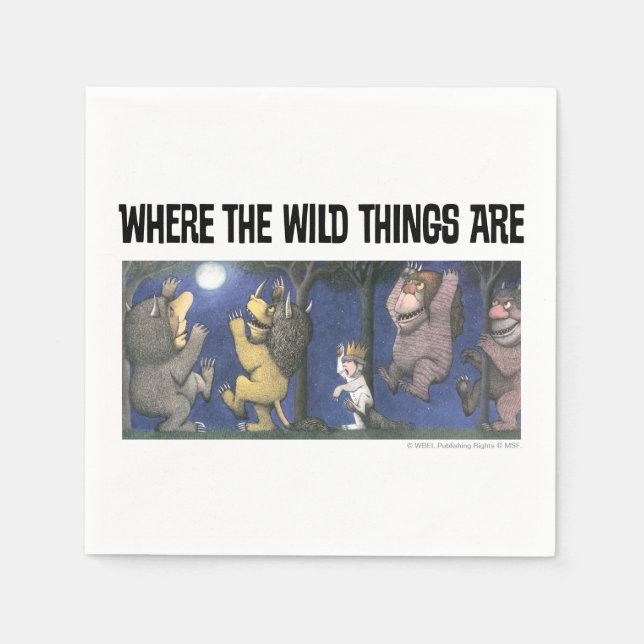 Serviette En Papier Wild Things and Max Dancing in Moonlight (Devant)
