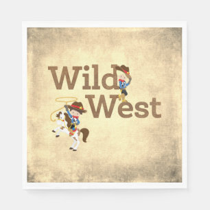 Serviette En Papier Wild West Cowpoke Rodeo Party Papier Napkin