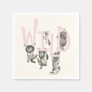 Serviette En Papier WILD   Wild Things et Max - Rose
