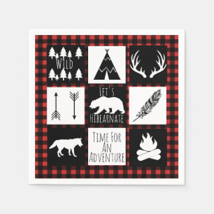 Serviette En Papier Wilderness rustique & Animaux Luminjack Plaid