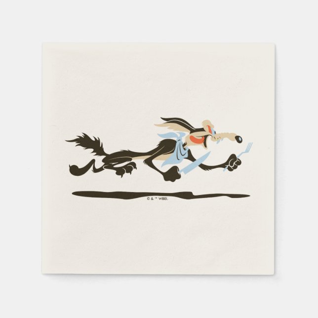 Serviette En Papier WILE E. COYOTE™ Chasing dinner (Devant)