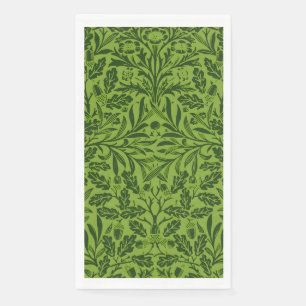Serviette En Papier William Mirrors Acorns & chêne feuille Motif Vert