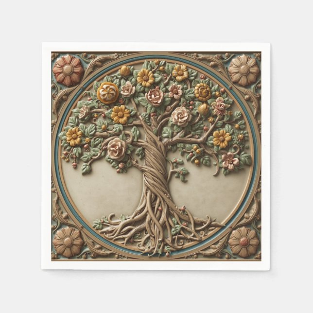 Serviette En Papier William Morris arbre de vie Vintage préraphaélite (Devant)