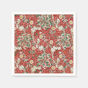 Serviette En Papier William Morris Fleur d'antiquité aux algues Vert r