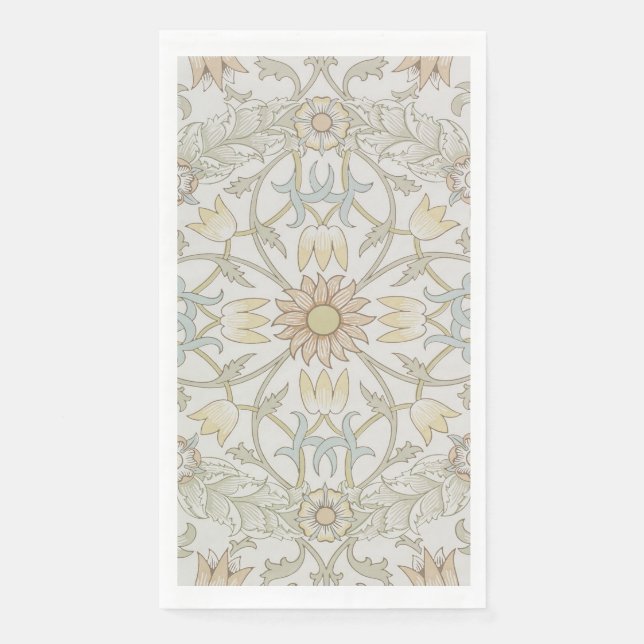 Serviette En Papier William Morris Floral Guest Towne (Devant)