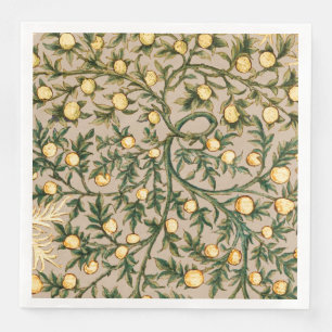 Serviette En Papier William Morris Fruit Floral Jardin Fleur Classique