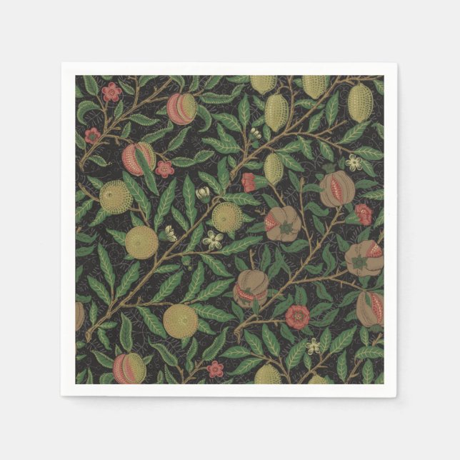 Serviette En Papier William Morris grenade classique fruits (Devant)