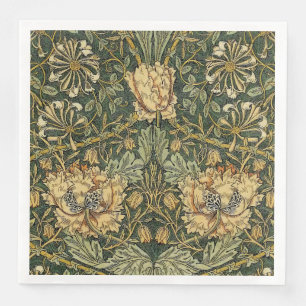 Serviette En Papier William Morris Honeysuckie Vert Jaune