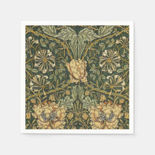 Serviette En Papier William Morris Honeysuckie Vert Jaune