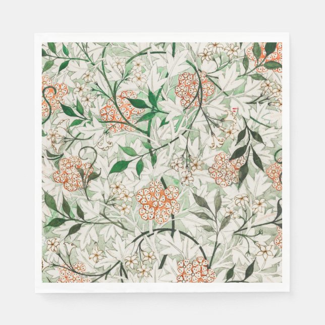 Serviette En Papier William Morris Jasmine Garden Flower Classic (Devant)