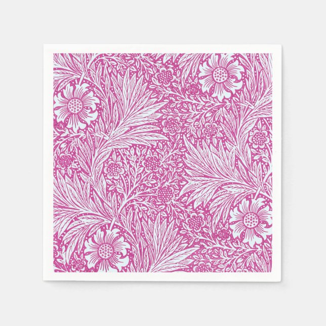 Serviette En Papier William Morris - Marigold rose Floral (Devant)