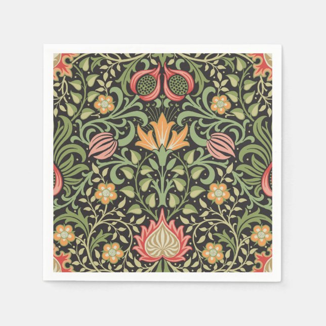 Serviette En Papier William Morris Persian Floral Antique (Devant)